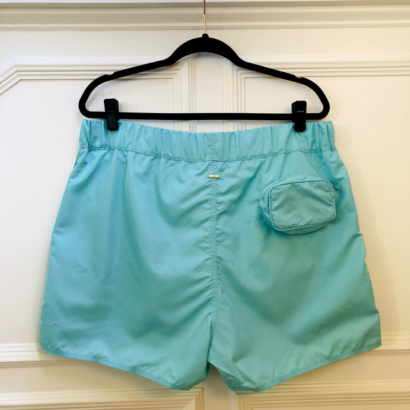 NWT $745 Louis Vuitton Men's XL Monogram Board Shorts Swim Trunks Aqua - Picture 3 of 16